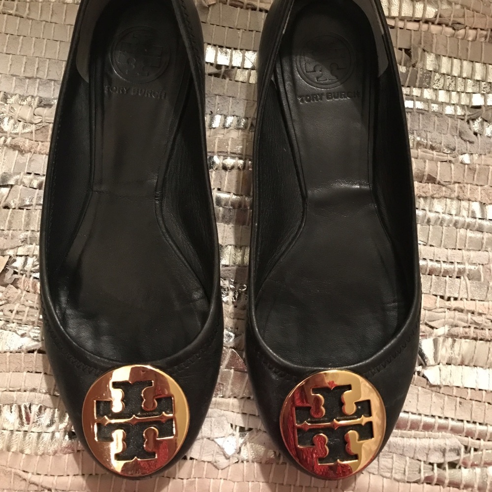 Tory Burch Black Flats